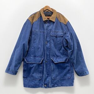 Vintage Hunt Club Denim Jacket Mens XLT Removable Lining Flannel Lined